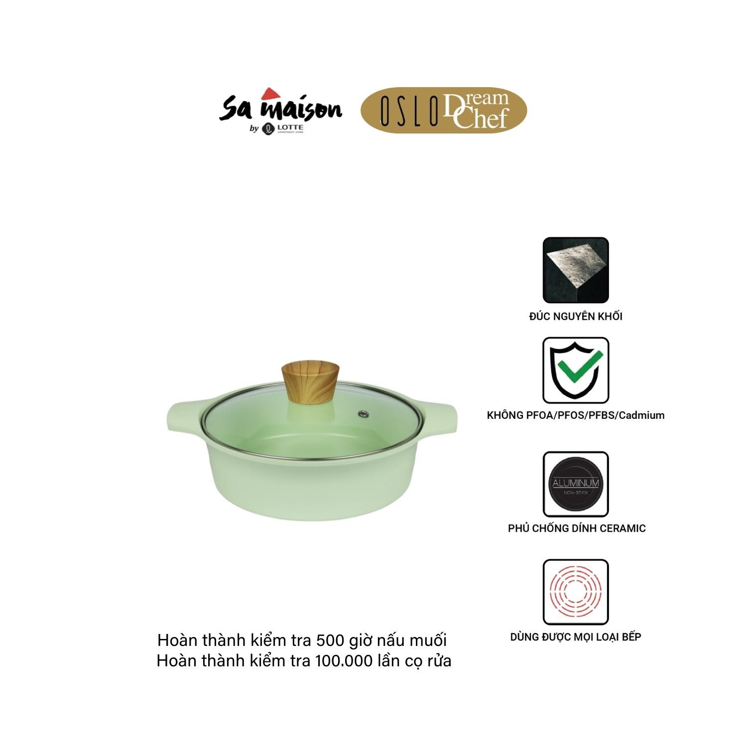 Nồi chống dính phủ ceramic Oslo Dreamchef 20cm