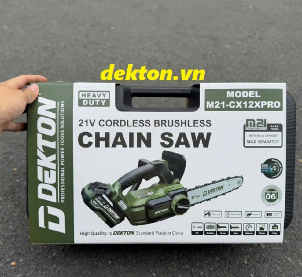 THÂN MÁY CƯA XÍCH PIN 12 INCH BRUSHLESS MÀU OLIVE M21-CX12XPRO DEKTON - HÀNG CHÍNH HÃNG (KÈM HỘP BMC)