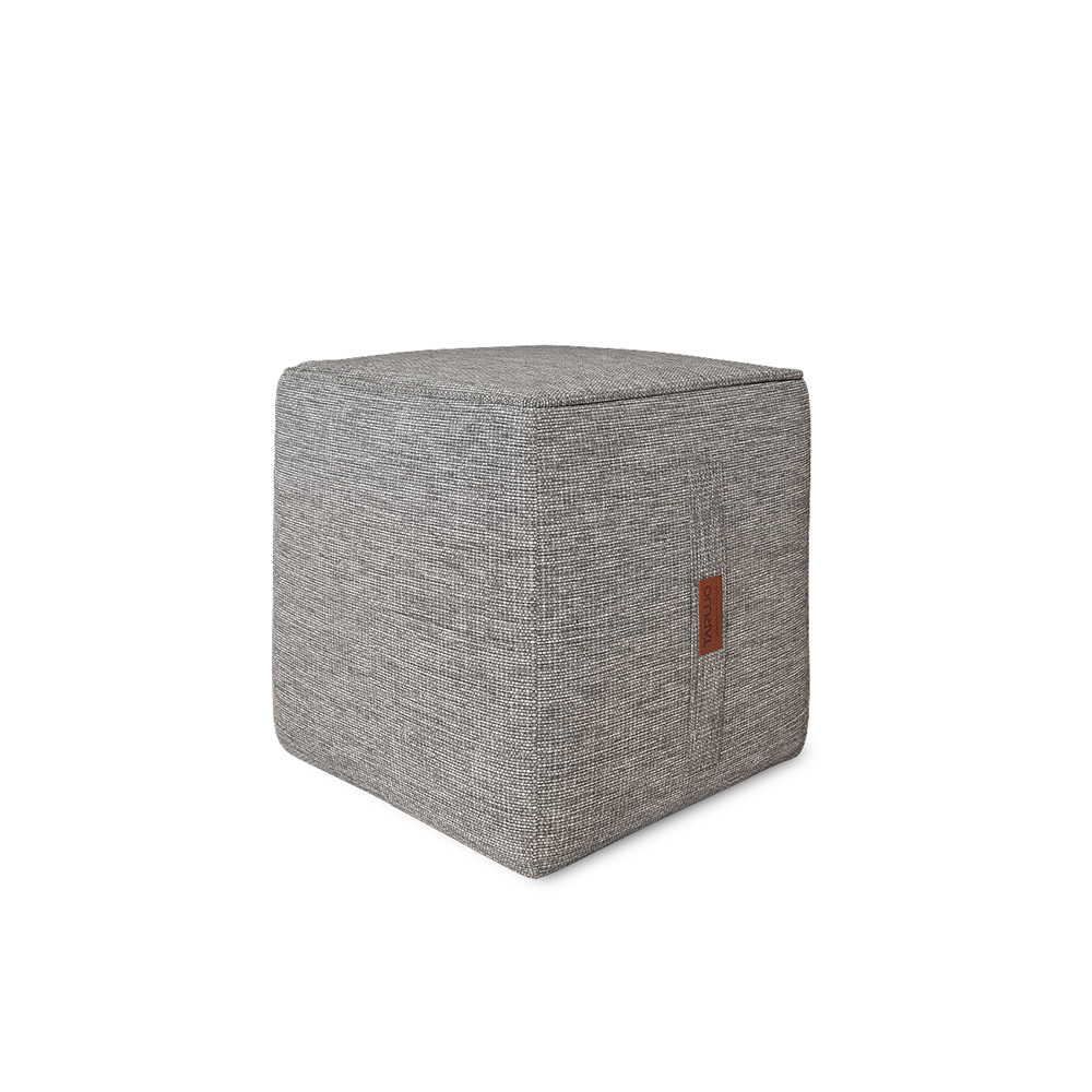 GHẾ LƯỜI HẠT XỐP CUBO OTTOMAN CHẤT LIỆU VẢI NHẬP KHẨU MÀU XÁM - TARUJO