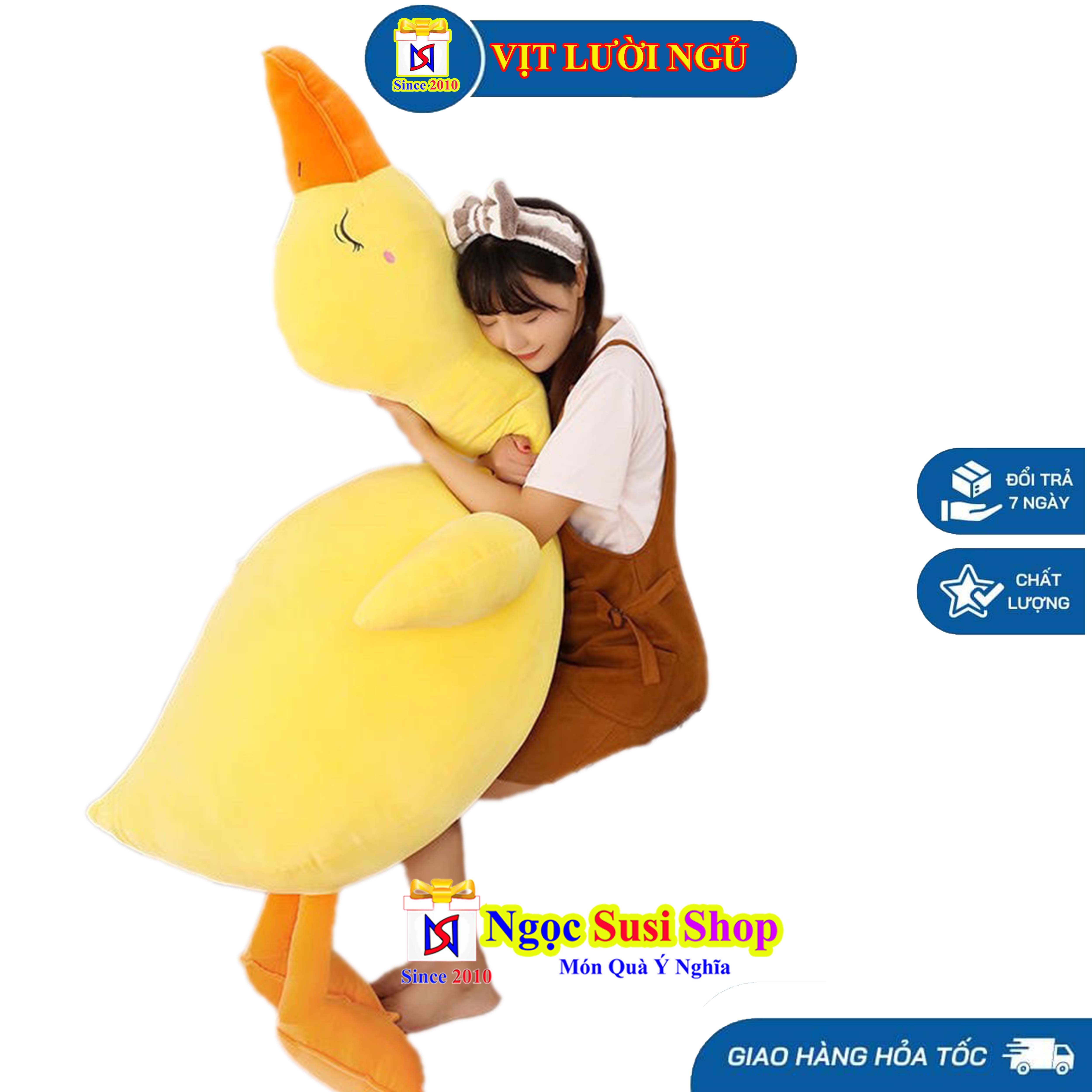 GỐI ÔM VỊT TIKTOK LƯỜI NGỦ KHỔNG LỒ - NGẪU NHIÊN MÀU