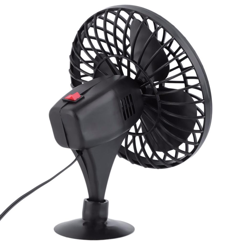 Premium Car Auto Fan 4 Inch 12V Electric Cooling Fan Swing to and Fro Black