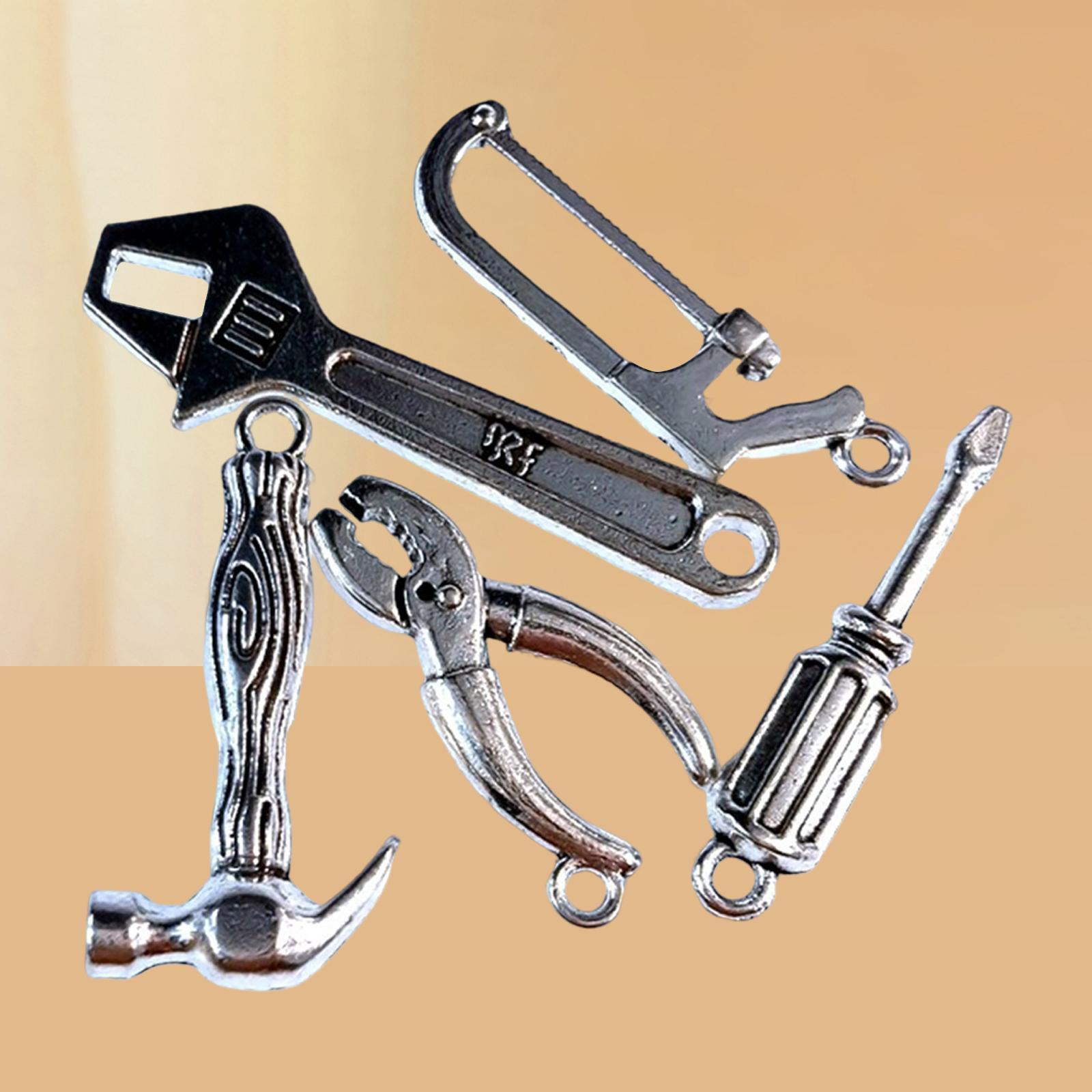 5x 1/12 Miniature Miniature Multi Tool Set Alloy Repair Tool Set Model for Ornament Creative Toys Pretend Play Accessories Decoration