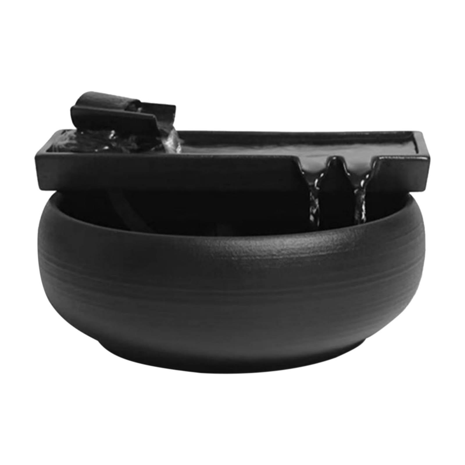 Ceramic Tabletop Fountain Calming Soothing Relaxation Fountain Waterfall Fish Tank Desktop Fountain office and home decor Ornament