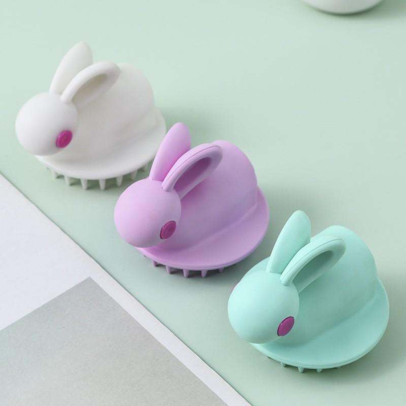 Lược gội đầu massage gai silicon hình thỏ ngộ nghĩnh