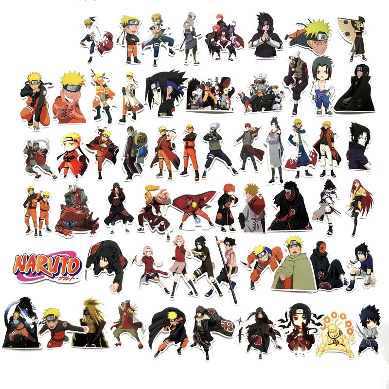 Bộ 60 miếng Sticker hình dán Naruto