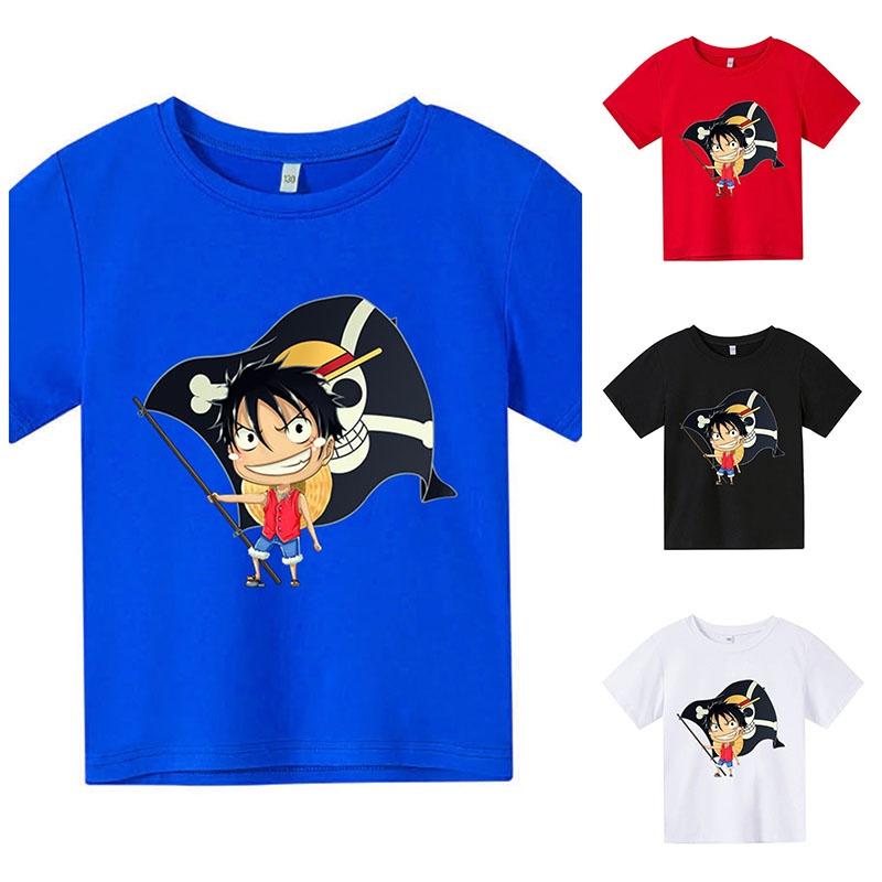 Áo thun cho bé, Áo thun trẻ em LUFFY, 4 màu, có size người lớn, Anam Store