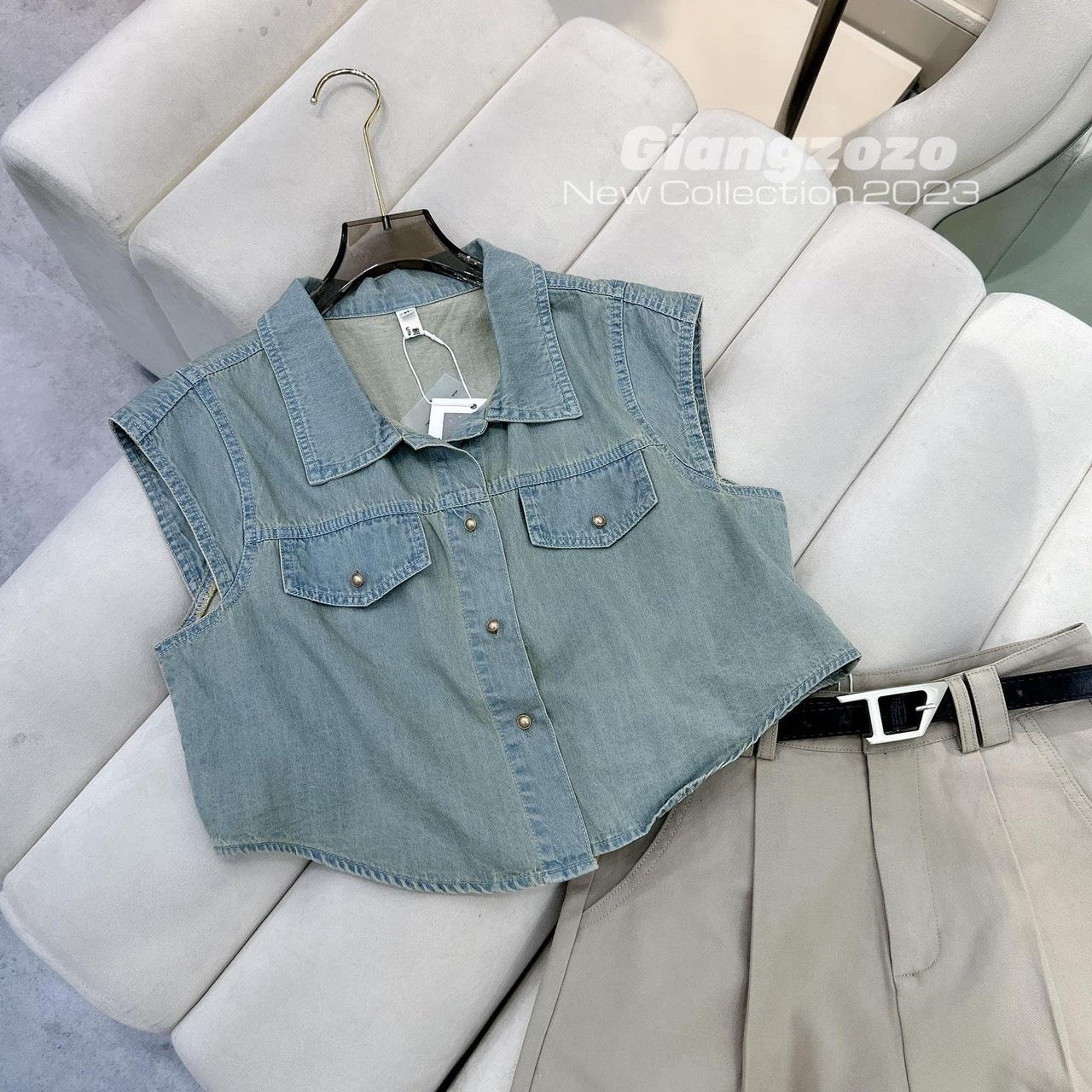 SET ĐI CHƠI, SET 2 MÓN ÁO SƠ MI JEAN SÁT NÁCH PHỐI QUẦN ĐÙI CỰC KUTE
