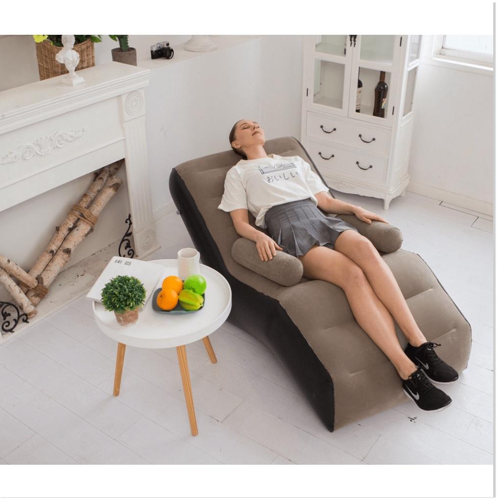 Ghế Hơi Tựa Lưng Đọc Sách Có Tay Vịn S Lazy Lady Nâu Coffee
