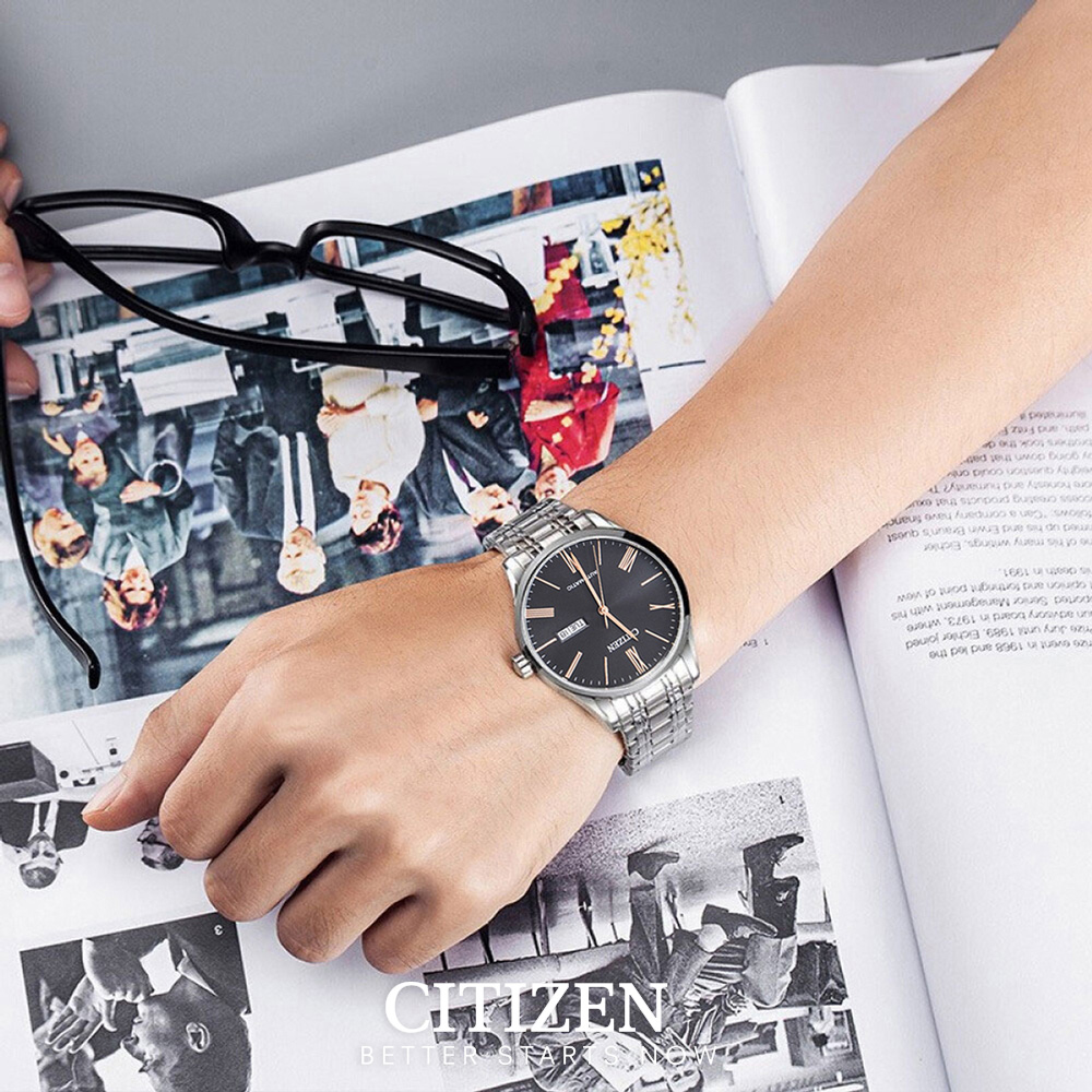 Đồng Hồ Nam Citizen Dây Thép Không Gỉ NH8360-80J - Mặt Đen