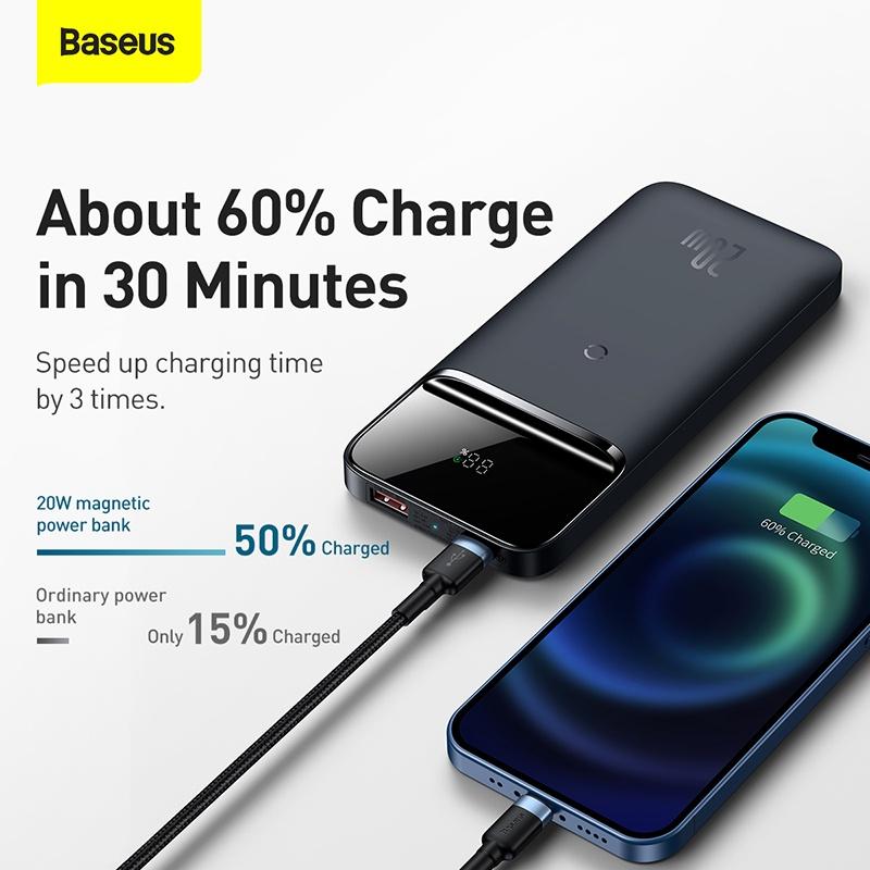 Pin Dự Phòng Không Dây Baseus Magnetic Wireless Fast charging 10000mAh 20W 2022 - Hàng chính hãng