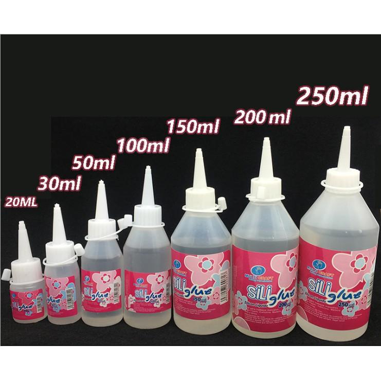 KHO-HN * Keo silicone keo siliglue 100ml, 250ml, 500ml dán giấy vải, gỗ, DIY làm nhà búp bê, nhà que kem