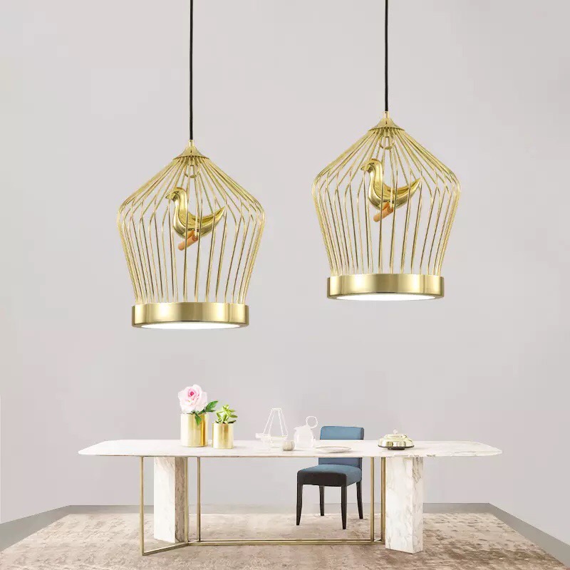 Đèn thả hợp kim cao cấp hình dáng lồng chim T-2718B