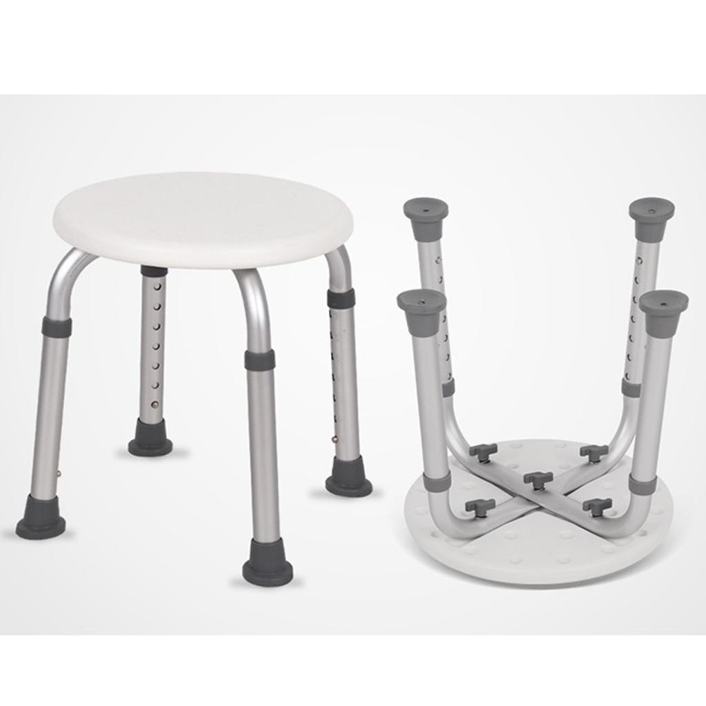 Shower Chair, Adjustable Height Bath Stool - Hospital Tool Free Bench Bathtub Stool Seat with Anti-Slip Rubber Tips for Safety and Stability