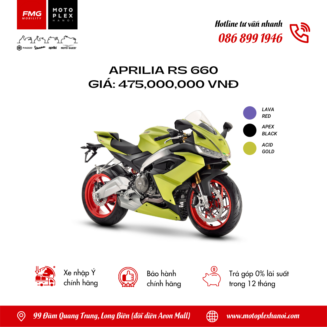 Xe Môtô Aprilia - RS 660 - Màu đen