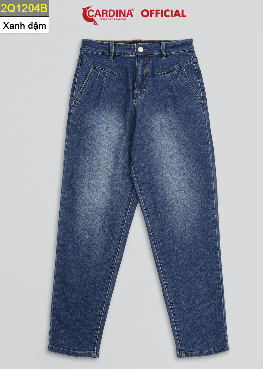 Quần Jeans Nữ CARDINA Cao Cấp Dáng Baggy Cài Khuy Có Khóa Kéo 2Q12  (Không Kèm Áo)