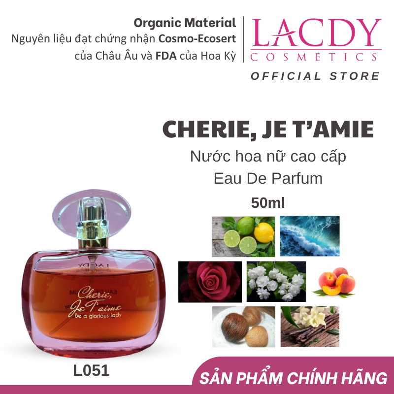 Nước Hoa Nữ Lacdy Chérie,Je T'Aime 50ml-L051