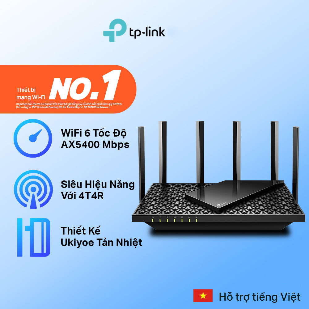 Bộ Phát Wifi 6 Tp - Link Archer Ax73 Gigabit Băng Tần Kép Ax5400 - Hàng Chính Hãng