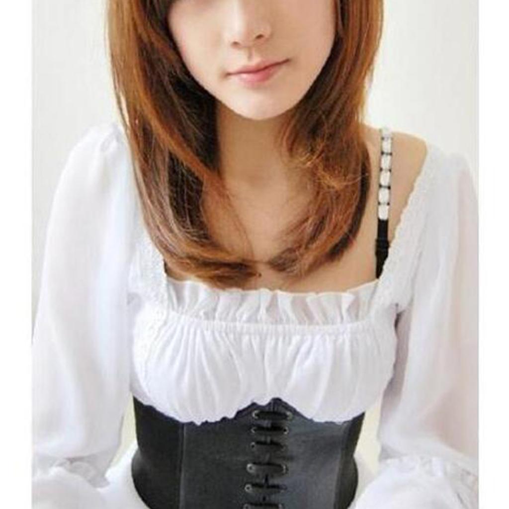 Women Elastic Stretch Waistband Wide Lace Up Slim Corset Waist Belt Cincher