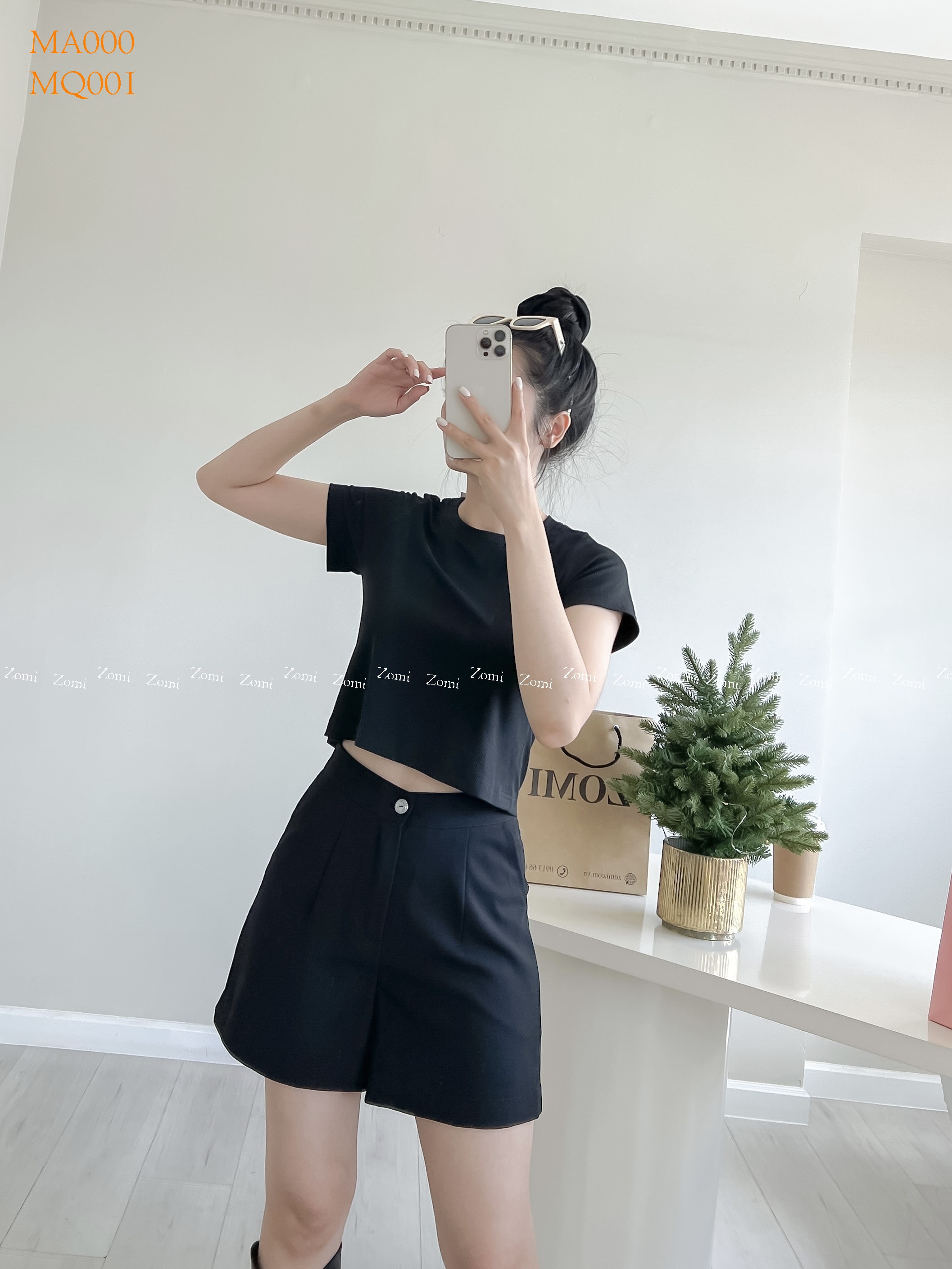 Áo thun nữ croptop tay ngắn dễ thương thiết kế Zomi MA000