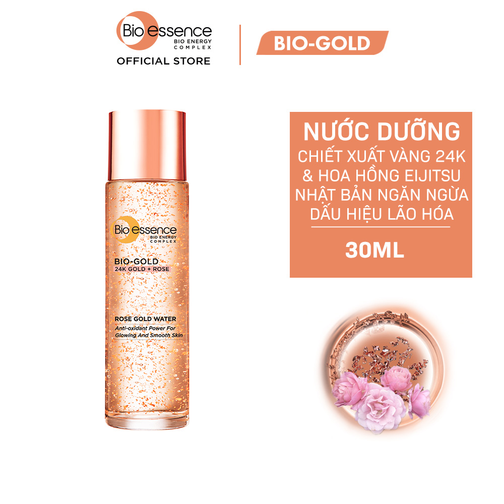 Nước dưỡng ngăn ngừa lão hóa Bio-Gold Rose chiết xuất vàng 24K tinh chất hoa hồng 100ml