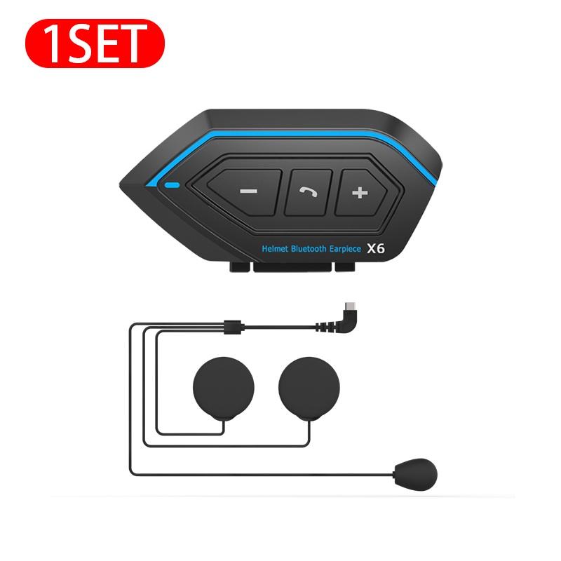 Bộ Tai Nghe Nón Bảo Hiểm X6 Không Dây Bluetooth 5.0 Chống Nước Rảnh Tay Cho 2 Rider