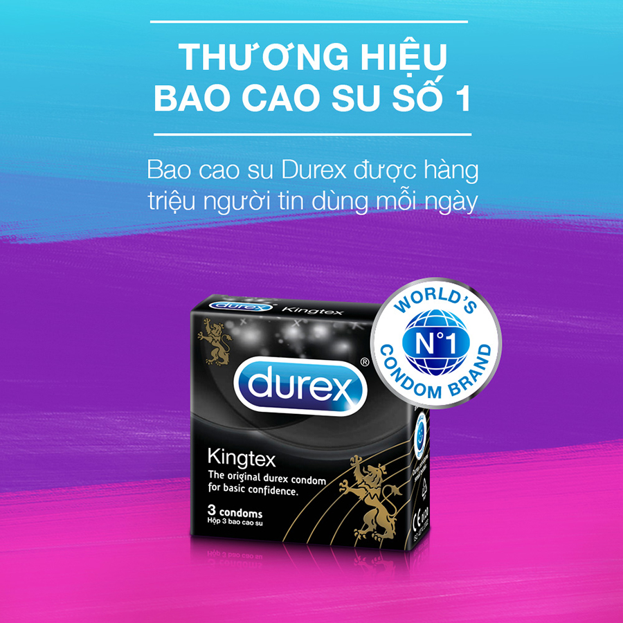 Bao Cao Su Durex Kingtex 3S - Phiên bản Ba Con Sói - 100990830