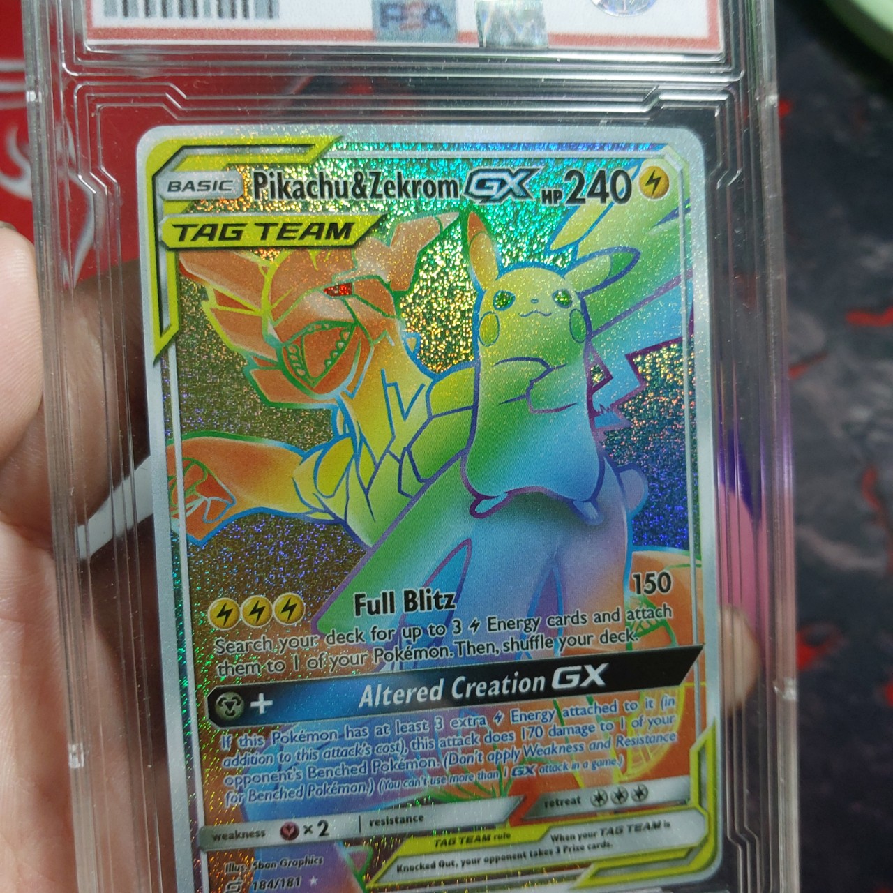 [LIM Secret]Thẻ bài Pokemon Pikachu Zekrom GX 184 181 chuột điện và Black 1459 d37 2