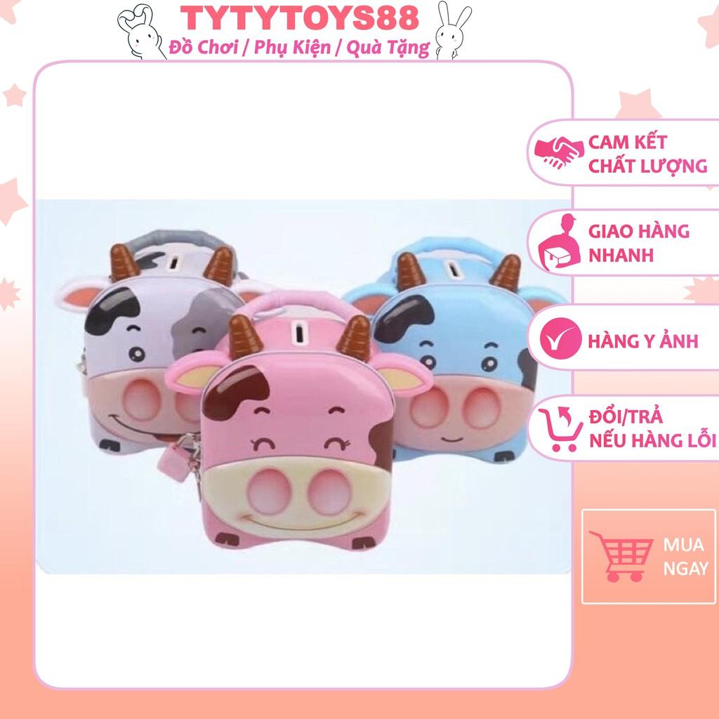 Đồ chơi Ống đựng tiền tiết kiệm dễ thương hình bò sữa