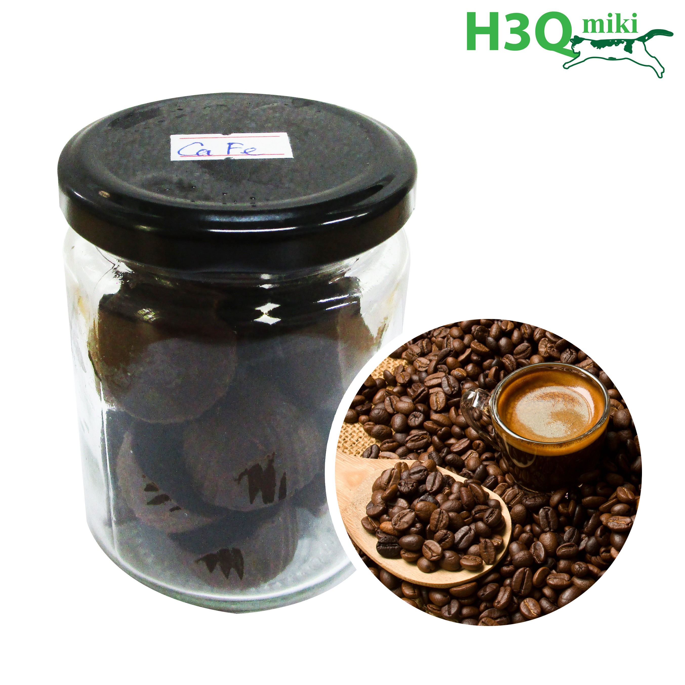 Socola Tươi Vị Cà Phê Espresso H3Q Miki KHÔNG CHẤT BẢO QUẢN Lọ Thủy Tinh 125g