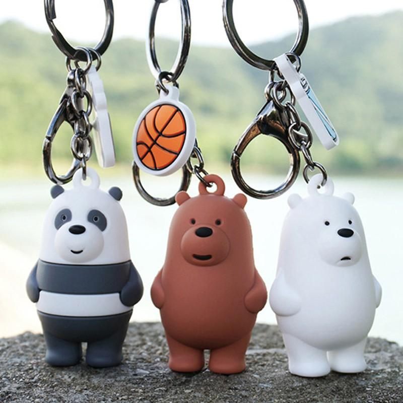 Móc chìa khóa hình gấu We Bare Bears xinh xắn