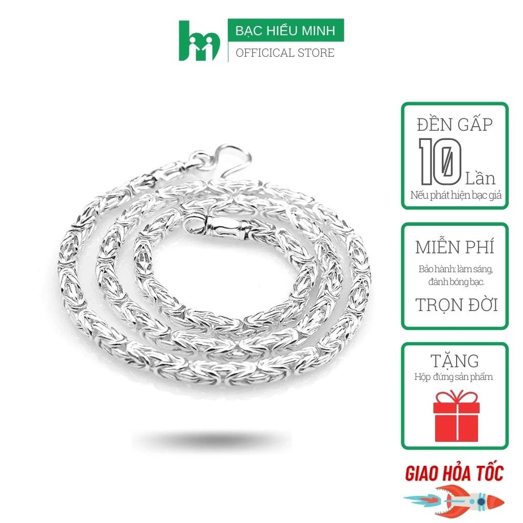 Dây Chuyền Nam - Bảo Hành Vĩnh Viễn  Bạc Hiểu Minh DBN033S