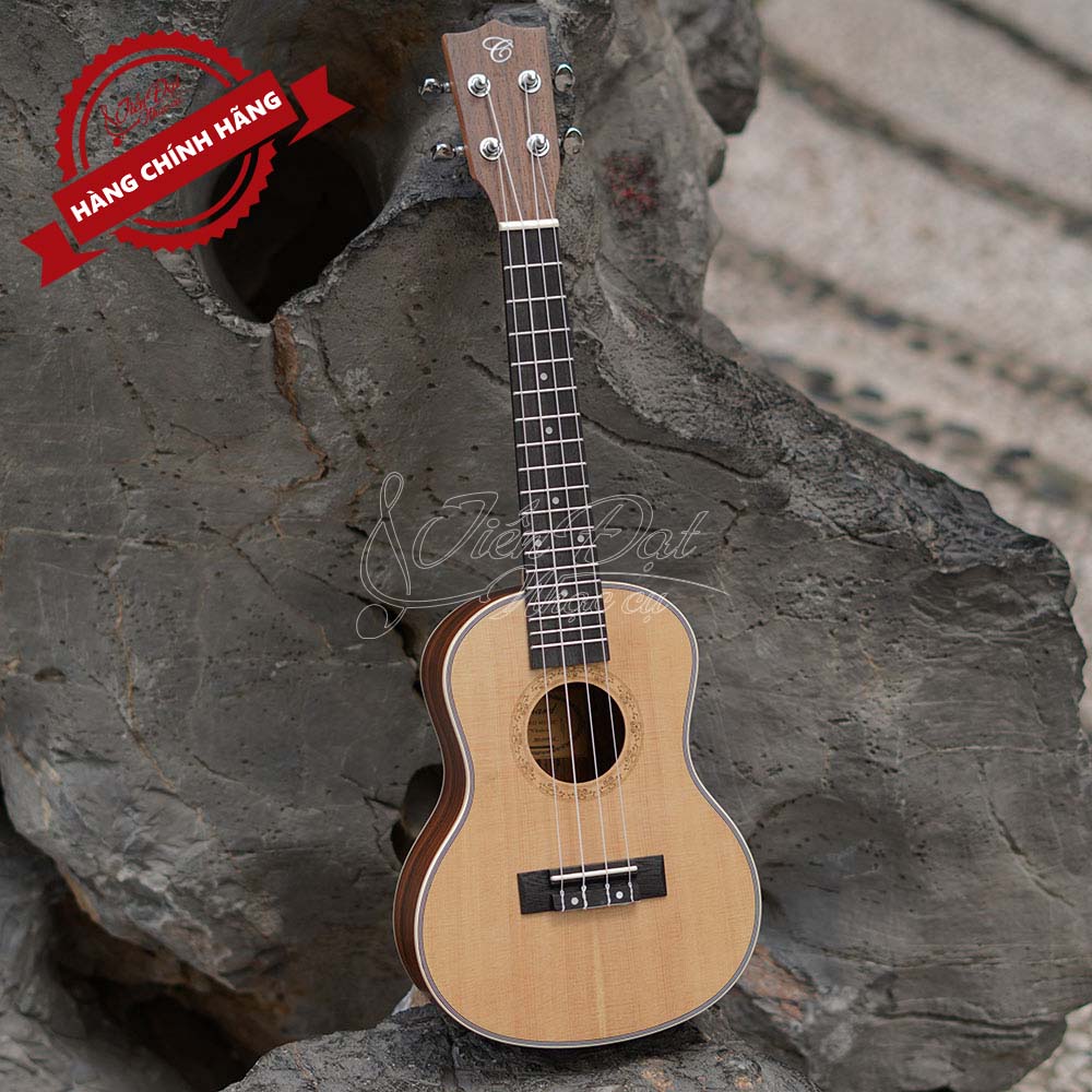 Đàn Ukulele Concert CHARD 24YM-S, Gỗ Vân Sam Nguyên Tấm, Âm Thanh Hay - Hàng Chính Hãng