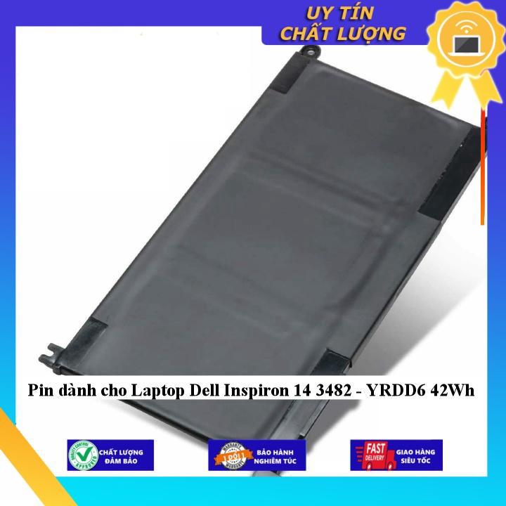 Pin dùng cho Laptop Dell Inspiron 14 3482 - YRDD6 42Wh - Hàng Nhập Khẩu New Seal