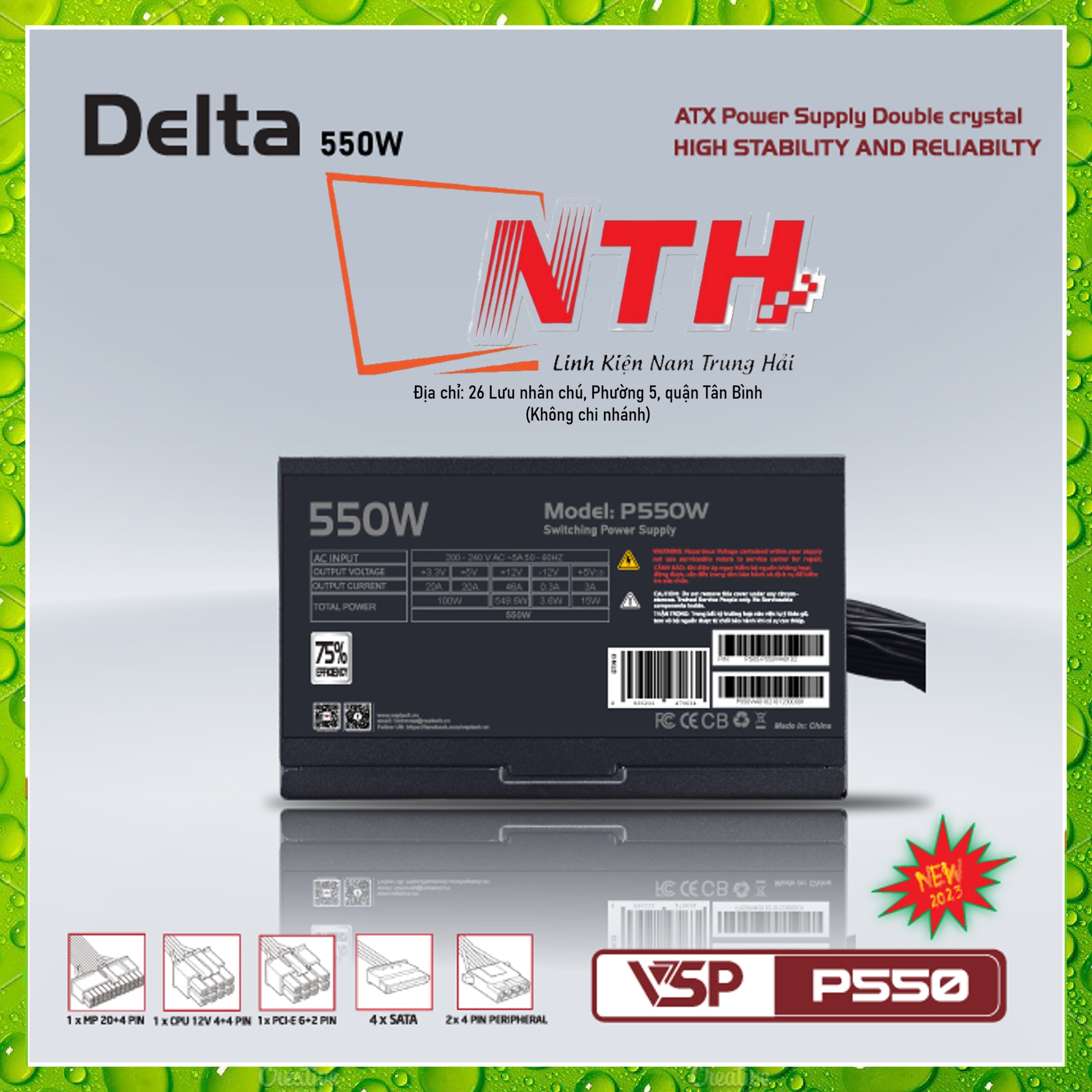 Nguồn máy tính DELTA P550W
