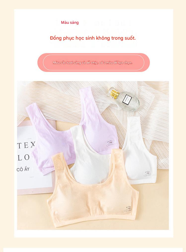 Áo Bra Cotton Mút Liền Dành Cho Học Sinh 1395 – Êm Mềm, Thoáng Khí, Nâng Đỡ Tự Nhiên