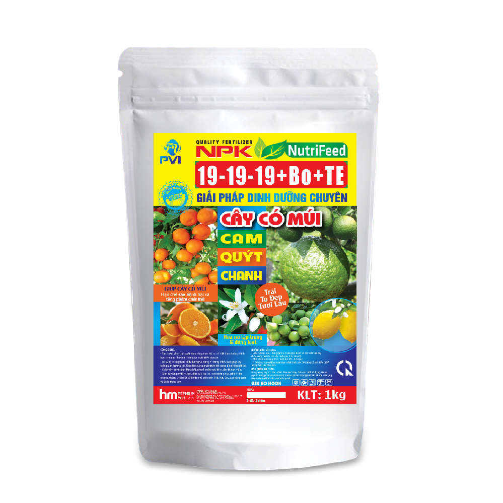 Phân bón chuyên cây có múi NPK 19-19-19+Bo+TE-01 (1kg)