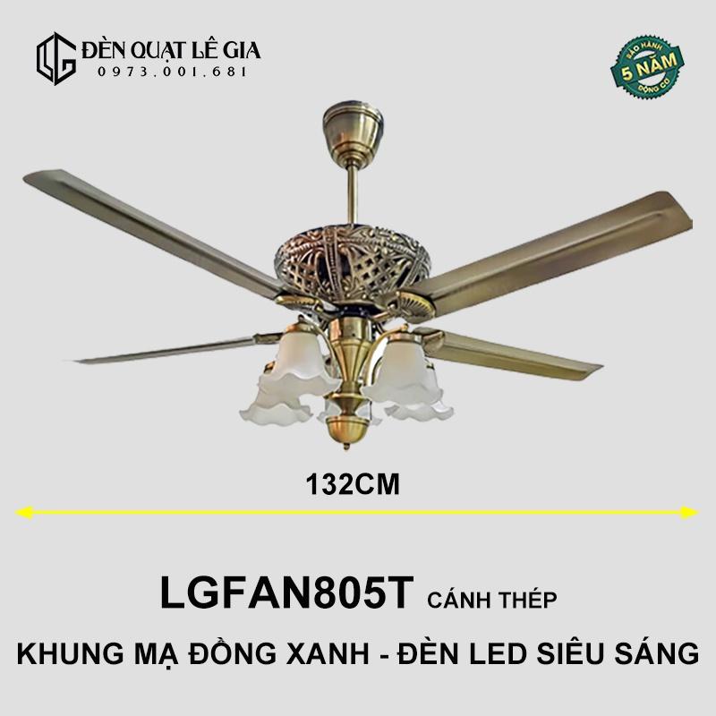 Quạt Trần Tân Cổ Điển LGFAN805T | Quạt Trần Trang Trí Phòng Khách