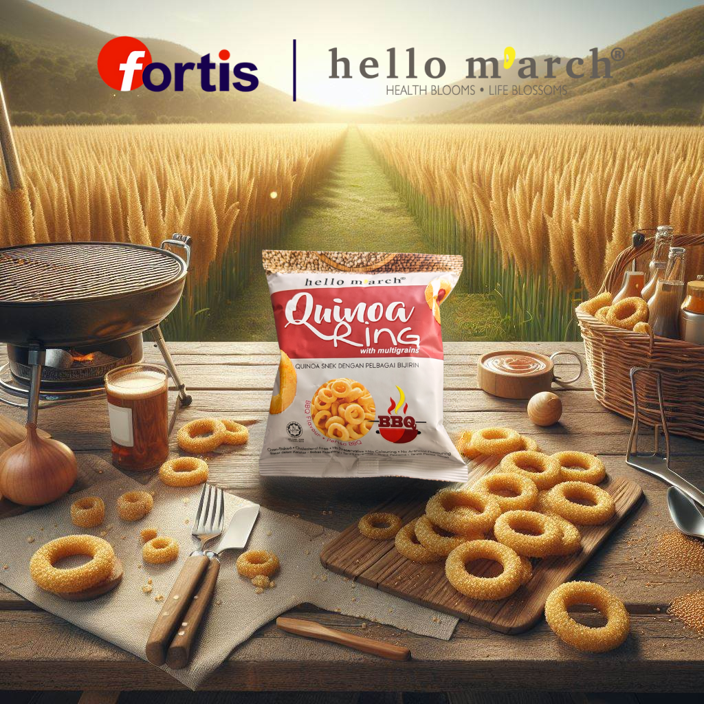 Snack Ngũ Cốc Vị BBQ Hạt Quinoa Hello March Gói 30g