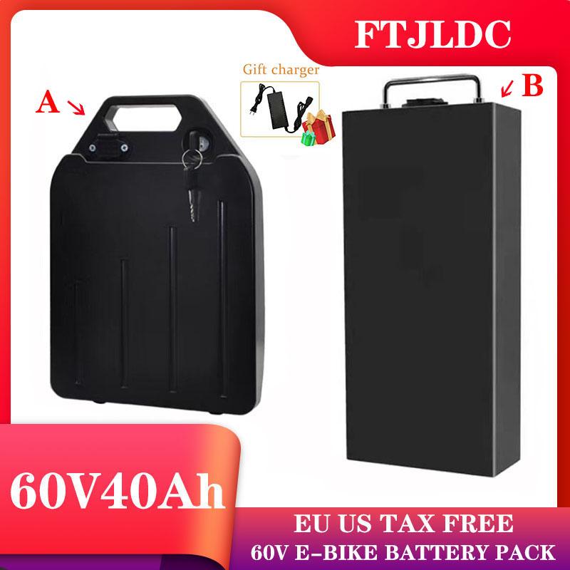 60V40Ah 16S 18650 Ắc quy xe máy điện Harley Dùng được cho xe đạp điện xe tay ga dưới 1800W EU US miễn thuế Màu sắc: 60V30Ah-A
