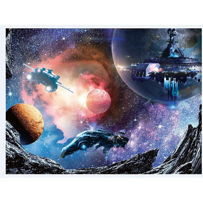 Tranh Ghép Vũ Trụ 1000 Mảnh 70x50 cm, Miếng Xếp Hình Màu Đẹp Jigsaw Puzzle Space Solar System