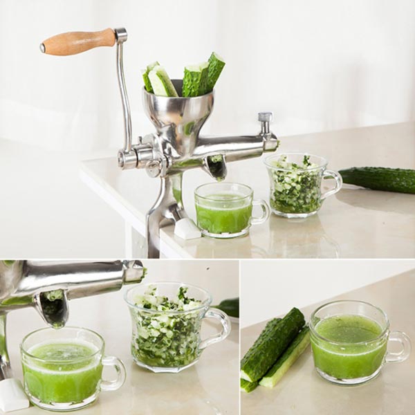 Máy ép cỏ lúa mì bằng tay inox