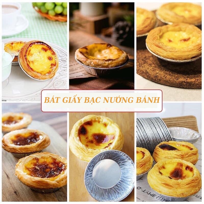 Cốc Chén Giấy Bạc Lót Khuôn Nướng Bánh tart Trứng - Bát Bạc Nướng Hàu Tiện Dụng - HÀNG LOẠI 1 - CHÍNH HÃNG MINIIN