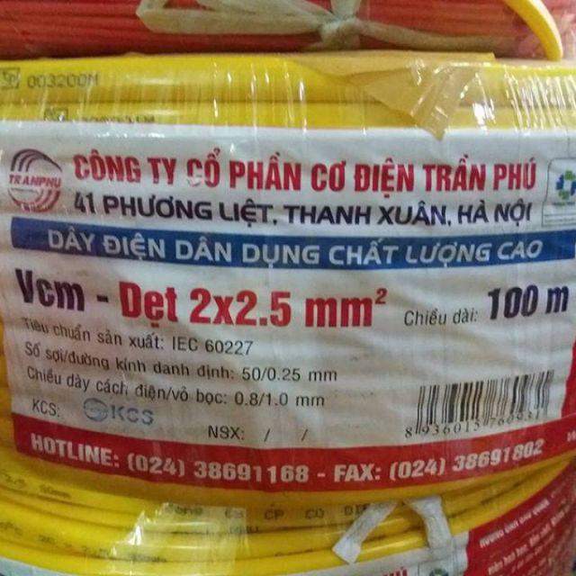 Dây Điện Đôi Trần Phú 2x1.0, 2x1.5, 2x2.5 Giá Bán Theo Mét