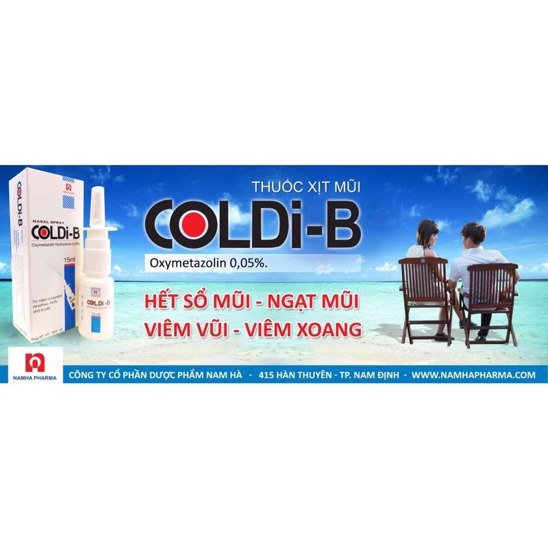 COLDI B - XỊT MŨI DÙNG CHO NGHẸT MŨI, NGẠT MŨI, SỔ MŨI