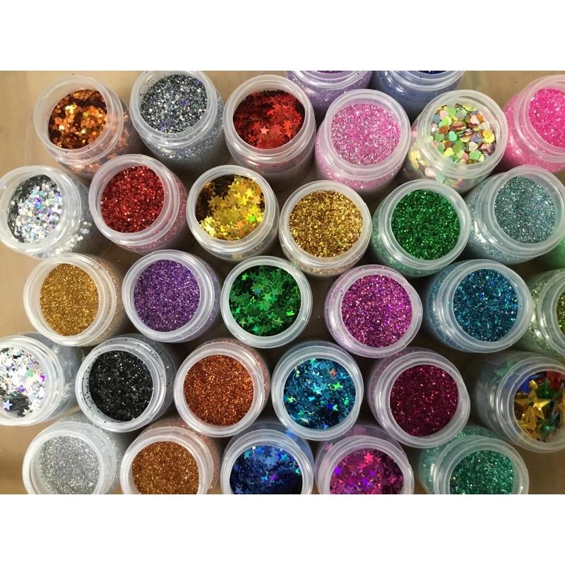 Kim tuyến xà cừ, kim tuyến ánh ngũ sắc, kim tuyến loại mịn, làm slime