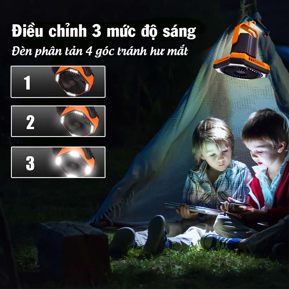 Quạt gấp gọn đa năng để bàn, treo tường văn phòng, bàn làm việc, học sinh, sinh viên Legaxi