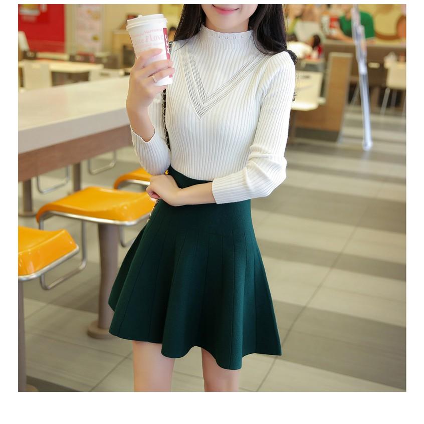 Chân váy xòe, chân váy xòe chất len, chân váy len xòe - CV084