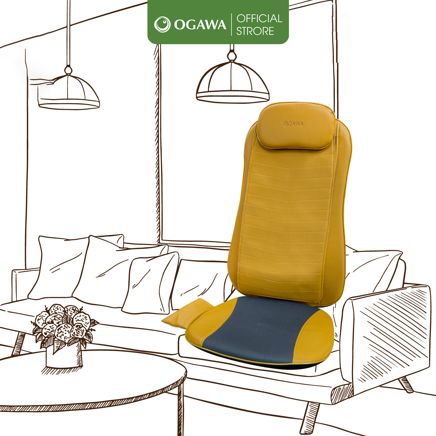 Đệm massage di động OGAWA Mobile Seat Xe Prime