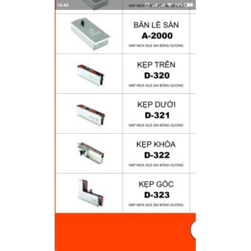 Kẹp Kính Cường Lực, Kẹp Kính Cửa Thủy Lực, Kẹp Trên Adler D-320