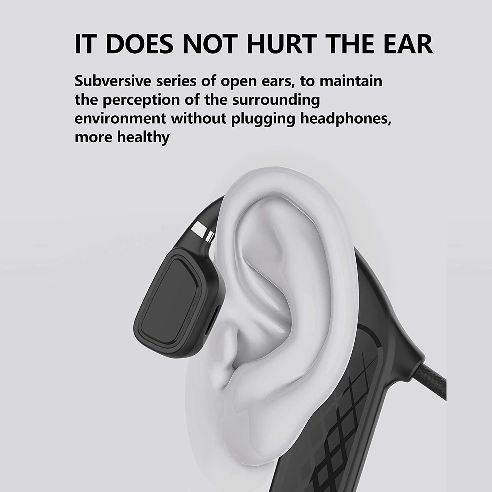 MD04 Bone Conduction Headphones Wireless BT5.0 Earphone Outdoor Sports Headset IPX5 Waterproof Hands-free with Microphone